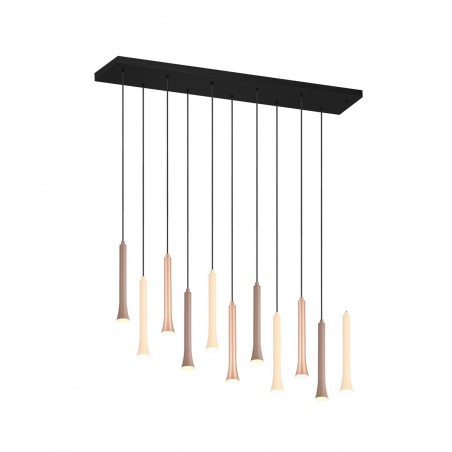 Trio Lampa wisząca LED nowoczesna FIATO 352011117 czarny, brązowy i odcienie brązu