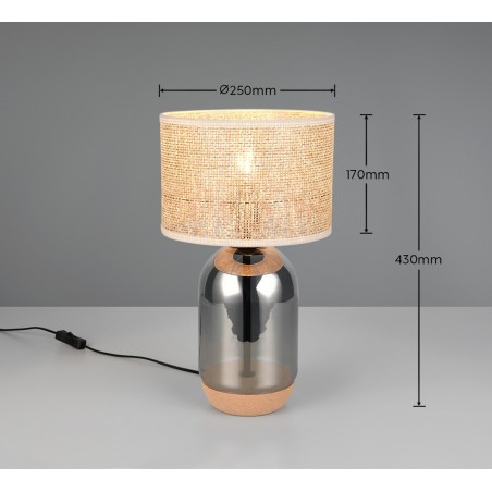 Trio Lampa stołowa TARA 564990157 srebrny i odcienie srebra