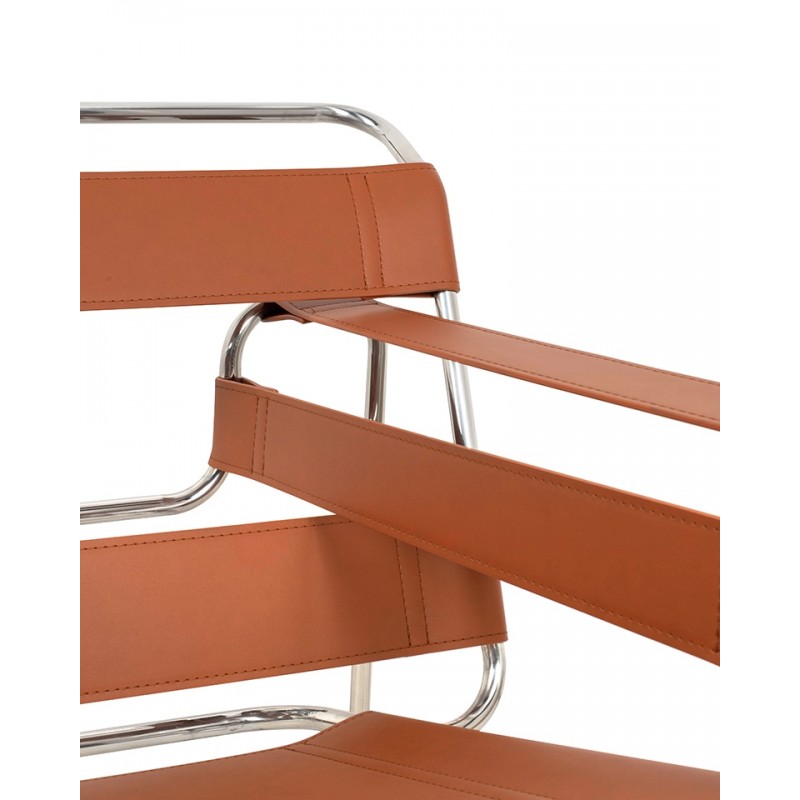 Fotel IVAN brązowy - ekoskóra