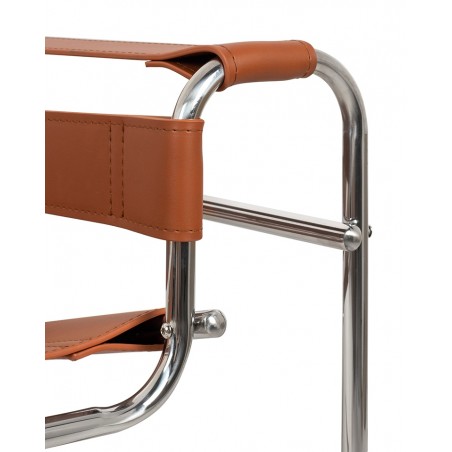 Fotel IVAN brązowy - ekoskóra