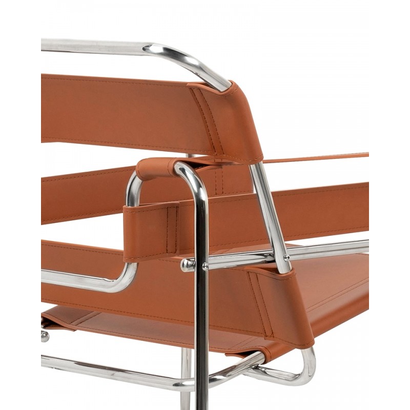 Fotel IVAN brązowy - ekoskóra