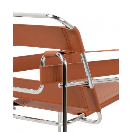 Fotel IVAN brązowy - ekoskóra