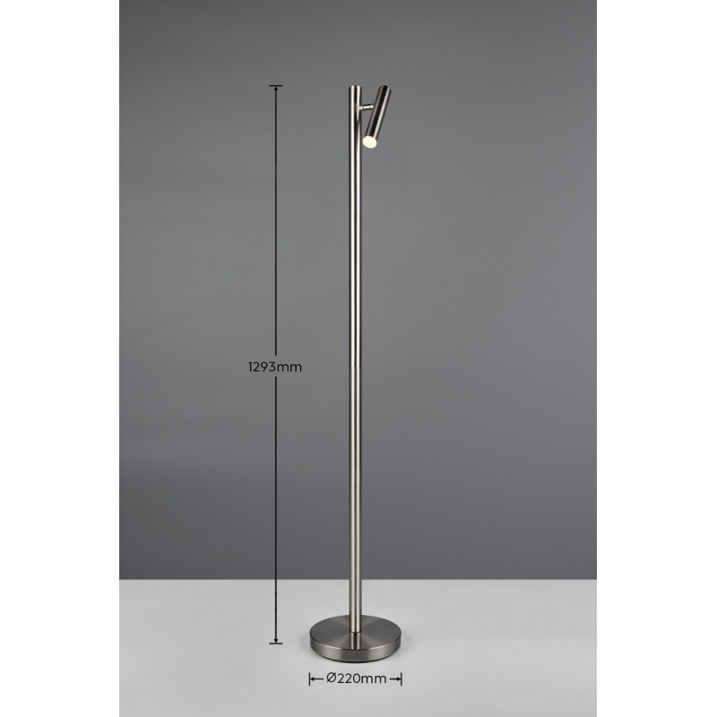 RL Lampa podłogowa GOMEZ R44571107 srebrny i odcienie srebra