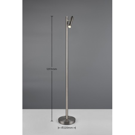 RL Lampa podłogowa GOMEZ R44571107 srebrny i odcienie srebra