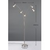 Trio Lampa podłogowa MARLEY 412400507 srebrny i odcienie srebra
