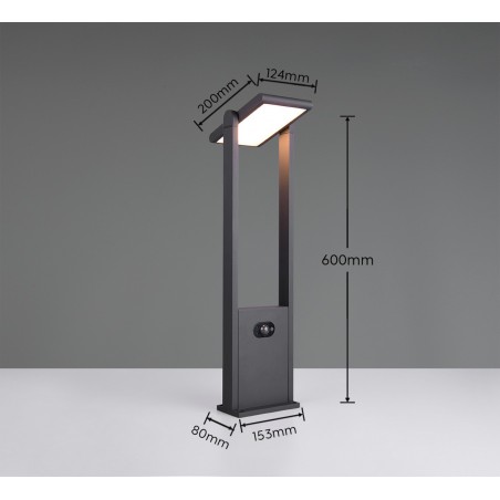 Trio Lampa zewnętrzna stojąca MALAWI 553769142 antracyt