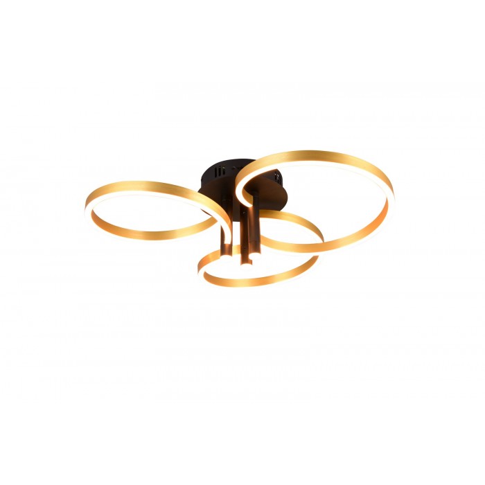 Trio Lampa natynkowa CARUSO 648110680 czarny, złoty i odcienie złota