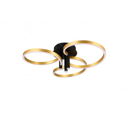 Trio Lampa natynkowa CARUSO 648110680 czarny, złoty i odcienie złota