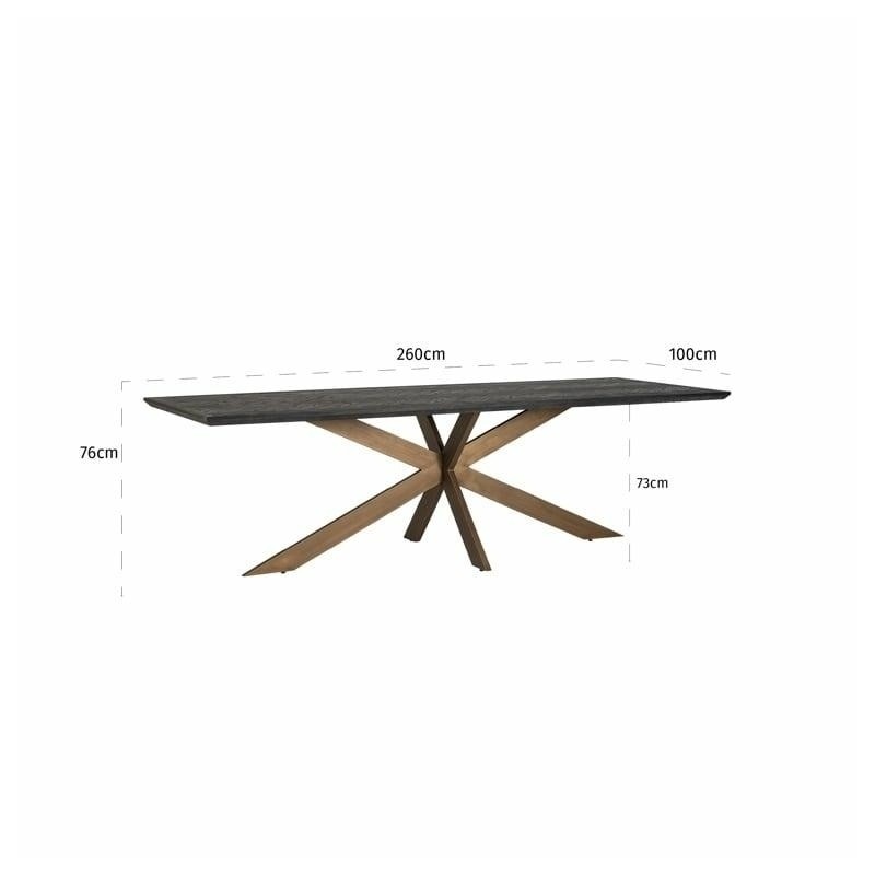 Richmond Stół Jadalniany Blackbone Brass 260