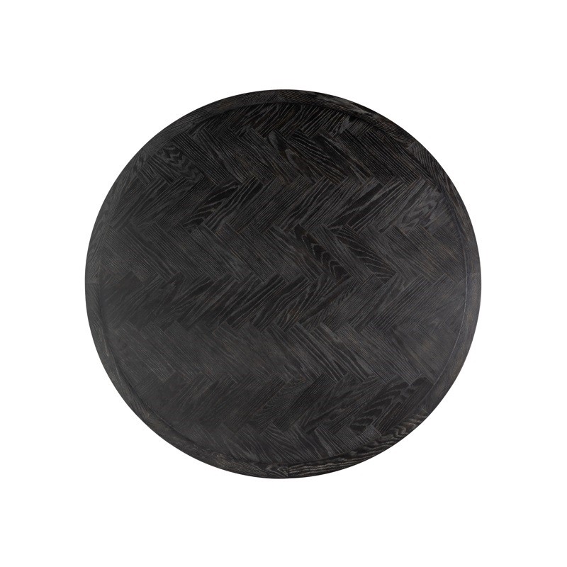 Richmond Stół Jadalniany Blackbone Brass - 140, Fornir Dębowy, Mosiądz, Metal