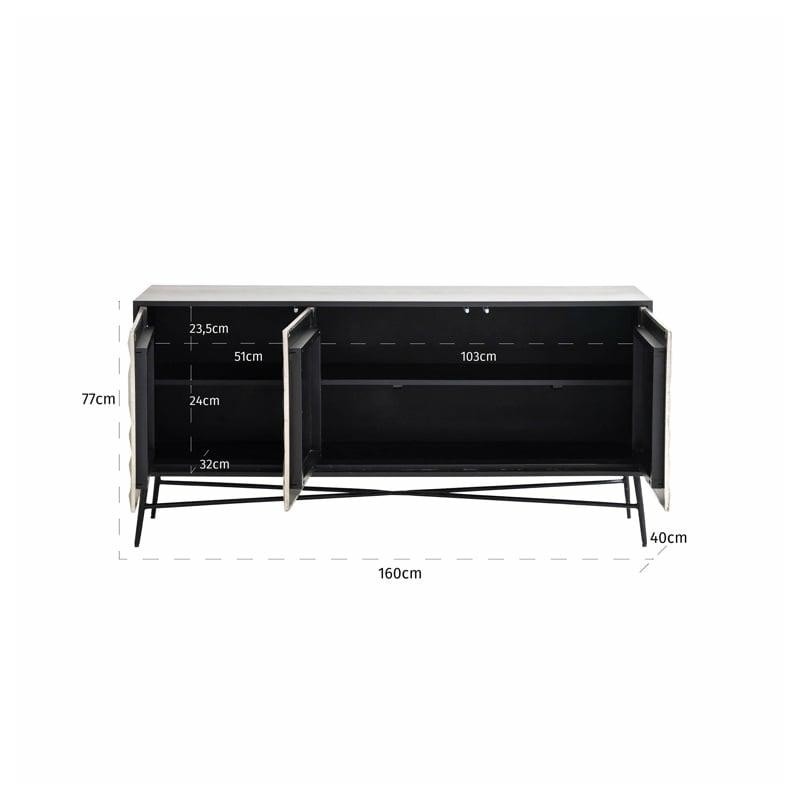 Richmond Komoda Tetro Srebrna