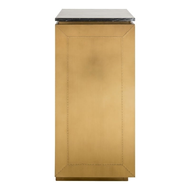 Richmond Komoda Finsbury 101 Cm -         Mosiądz, Szkło, Marmur, Mdf