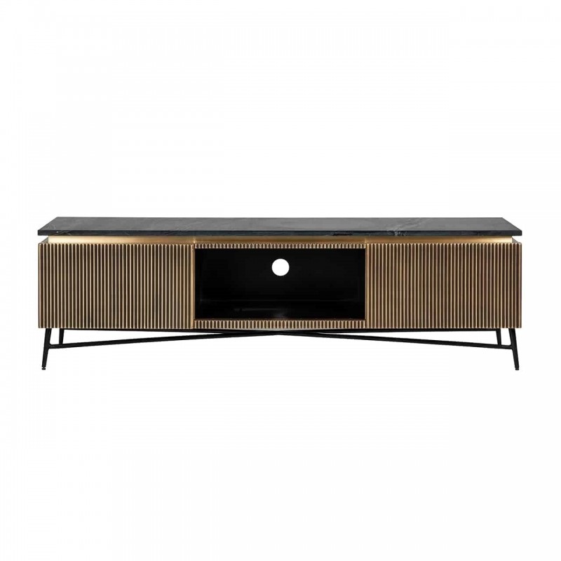 Richmond Szafka Rtv Ironville – Marmur, Metal, Mdf, Sklejka Brzozowa