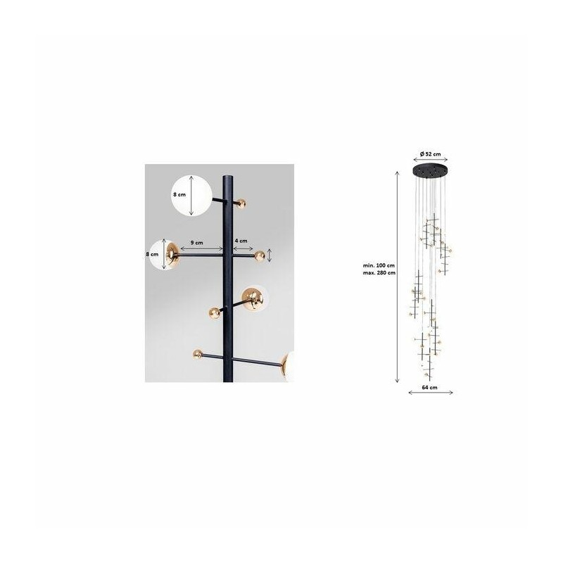 Kare Lampa Wisząca Trapez 280