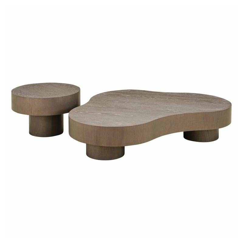 Richmond Zestaw Stolików Kawowych Bogor   Brązowy