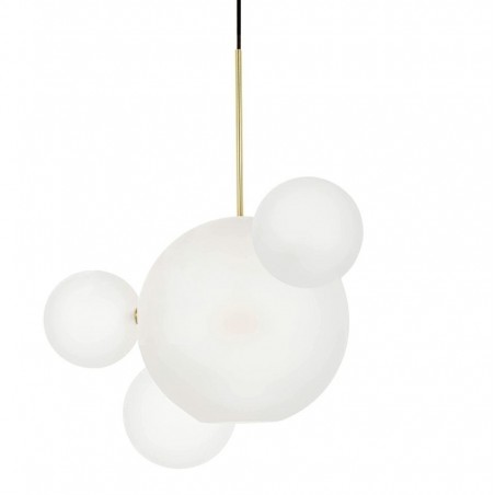 Moosee Lampa Wisząca Capri Line 3 Złota   / Biała - 180 Led, Aluminium, Szkło