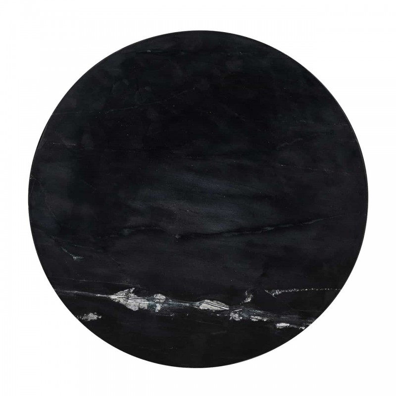 Richmond Stolik Ironville 50 Cm -         Marmur, Metal, Mdf, Sklejka Brzozowa