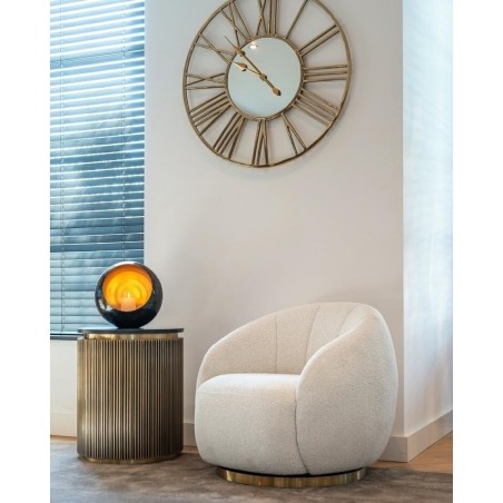 Richmond Stolik Ironville 50 Cm -         Marmur, Metal, Mdf, Sklejka Brzozowa