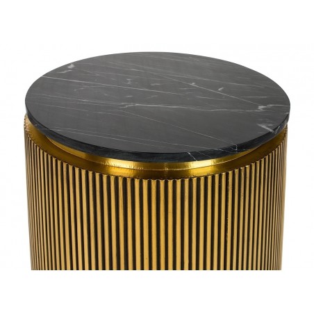 Richmond Stolik Ironville 50 Cm -         Marmur, Metal, Mdf, Sklejka Brzozowa