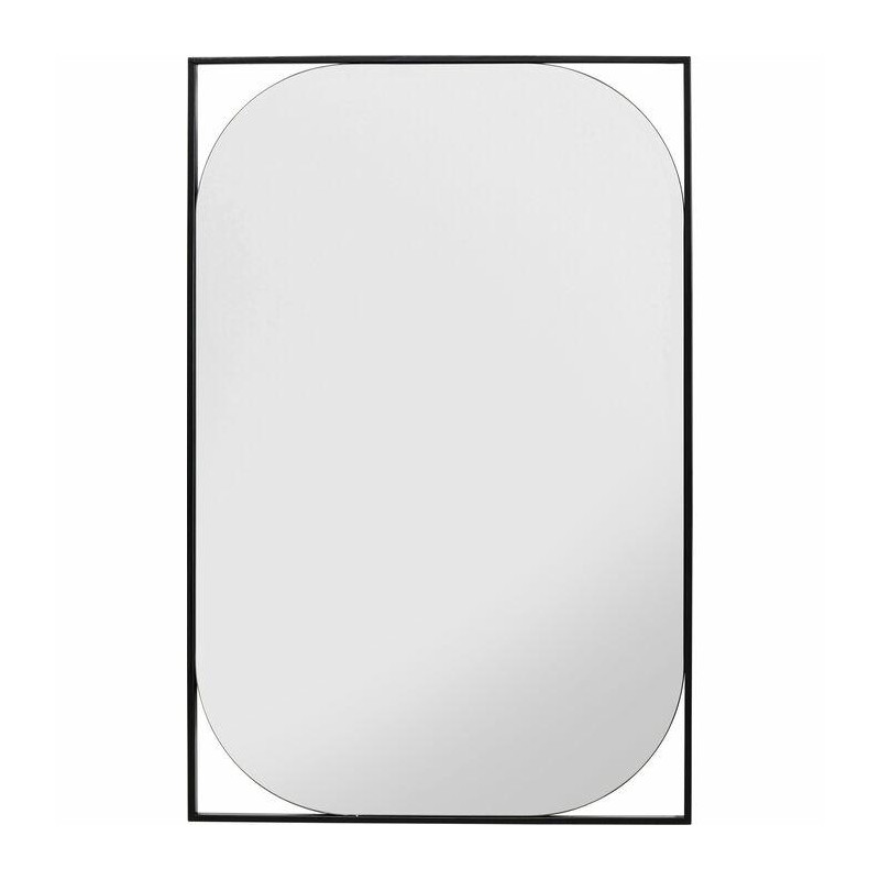 Kare Lustro Ścienne Bonita 71X109 Cm      Czarne