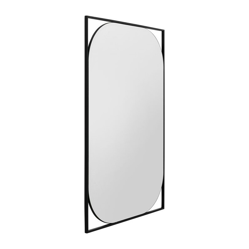 Kare Lustro Ścienne Bonita 71X109 Cm      Czarne