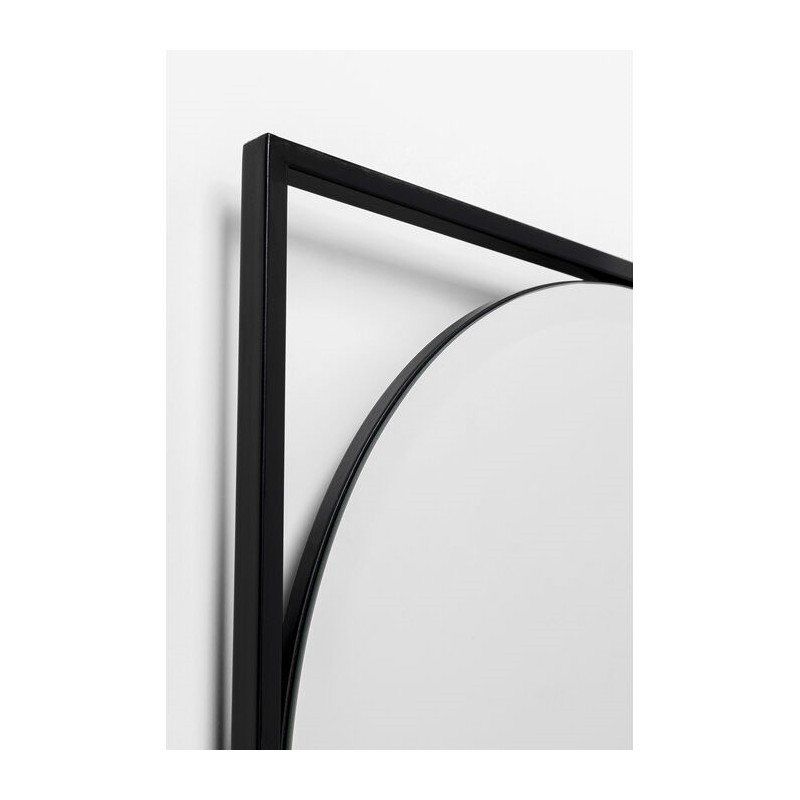 Kare Lustro Ścienne Bonita 71X109 Cm      Czarne