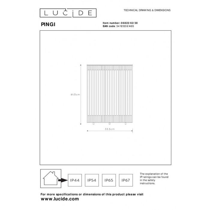 Lucide Lampa Stołowa Pingi 06822/62/30 Czarny
