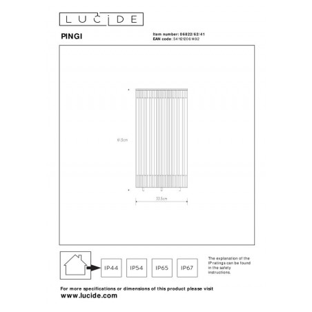 Lucide Lampa Stołowa Pingi 06822/62/41 Szary I Odcienie Szarości