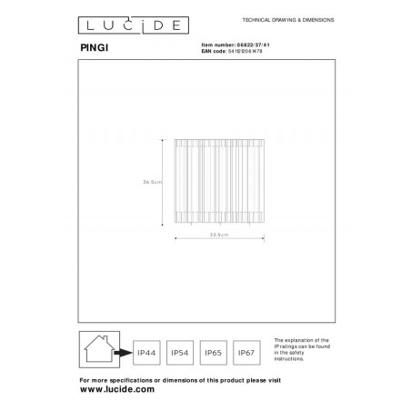 Lucide Lampa Stołowa Pingi 06822/37/41 Czarny