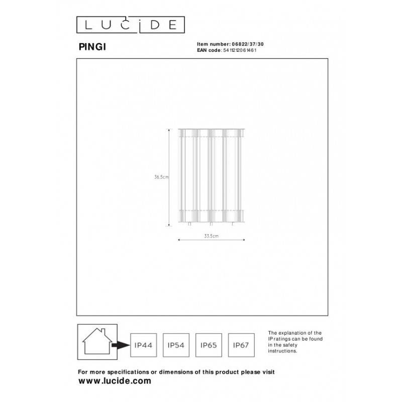 Lucide Lampa Stołowa Pingi 06822/37/30 Czarny