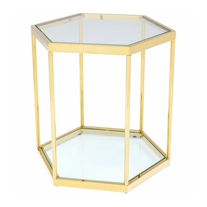 Kare Stolik Comb Gold 55 Złoty