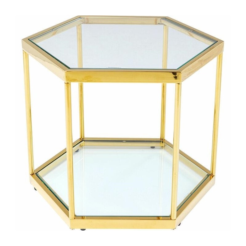 Kare Stolik Kawowy Comb Gold 45 Złoty