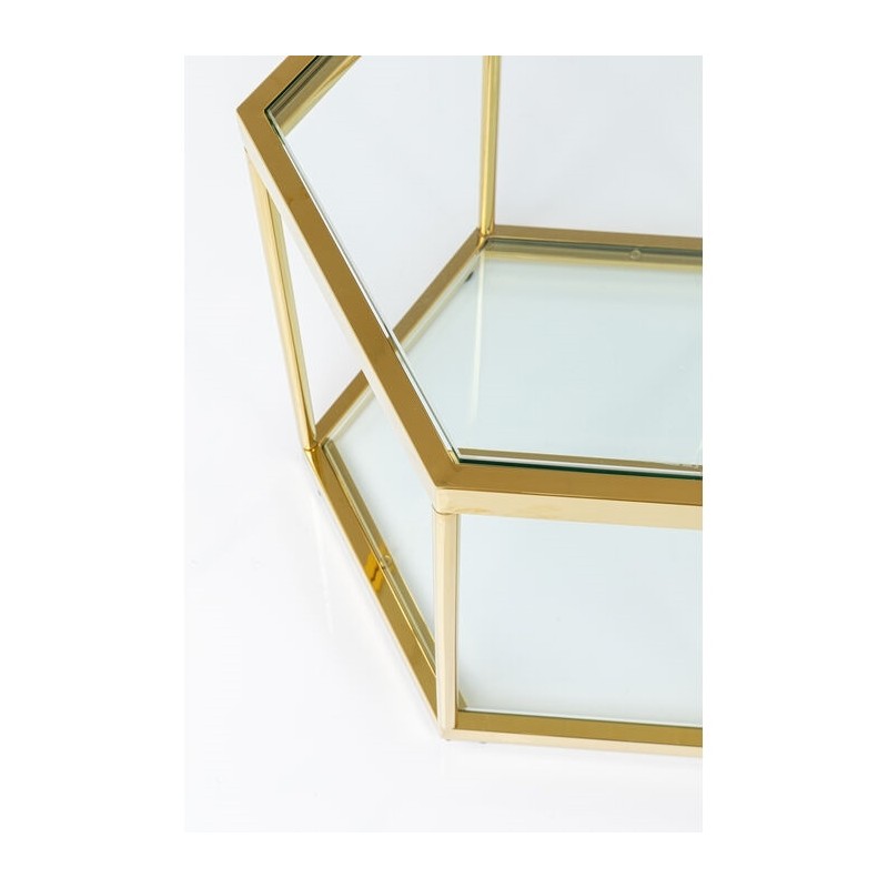 Kare Stolik Kawowy Comb Gold 45 Złoty