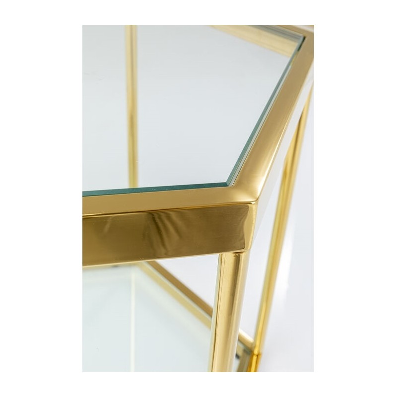 Kare Stolik Kawowy Comb Gold 45 Złoty