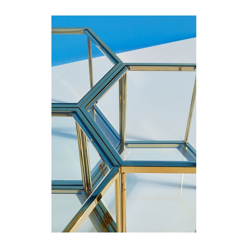 Kare Stolik Kawowy Comb Gold 45 Złoty