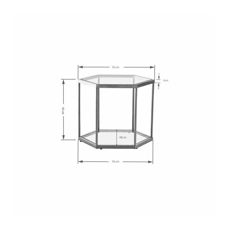 Kare Stolik Kawowy Comb Gold 45 Złoty