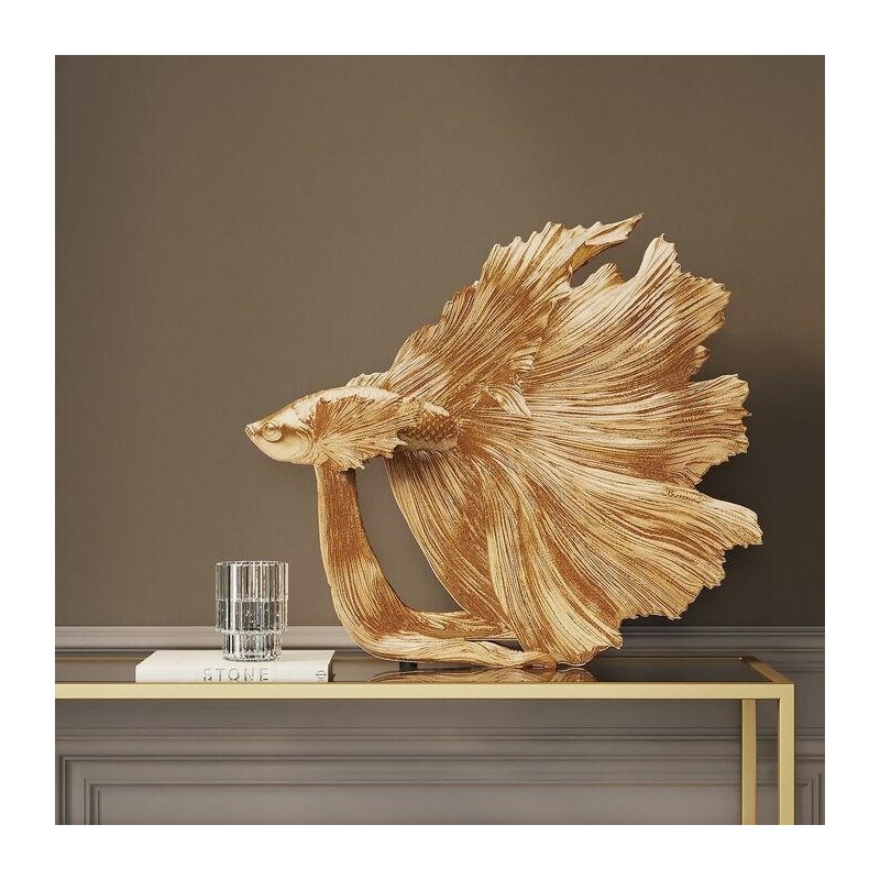 Kare Dekoracja Betta Fish S Złota