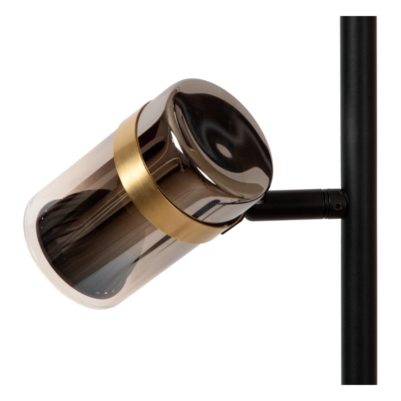 Lucide Lampa Podłogowa Upton 57700/03/65 Czarny, Złoty I Odcienie Złota
