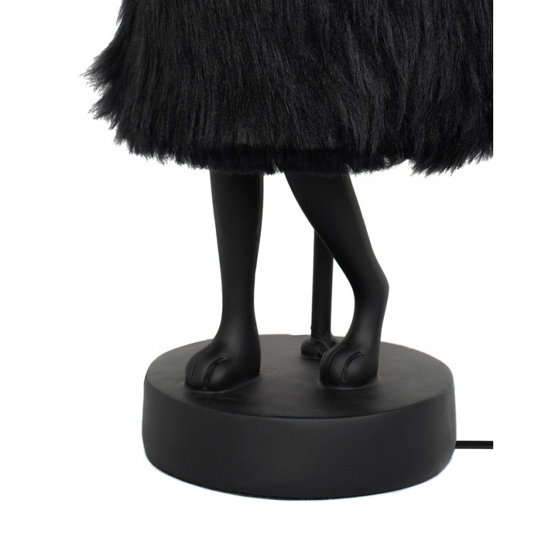 Kare Lampa Stołowa Rabbit Fur 50 Cm       Czarna / Złota