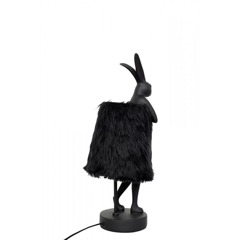 Kare Lampa Stołowa Rabbit Fur 50 Cm       Czarna / Złota