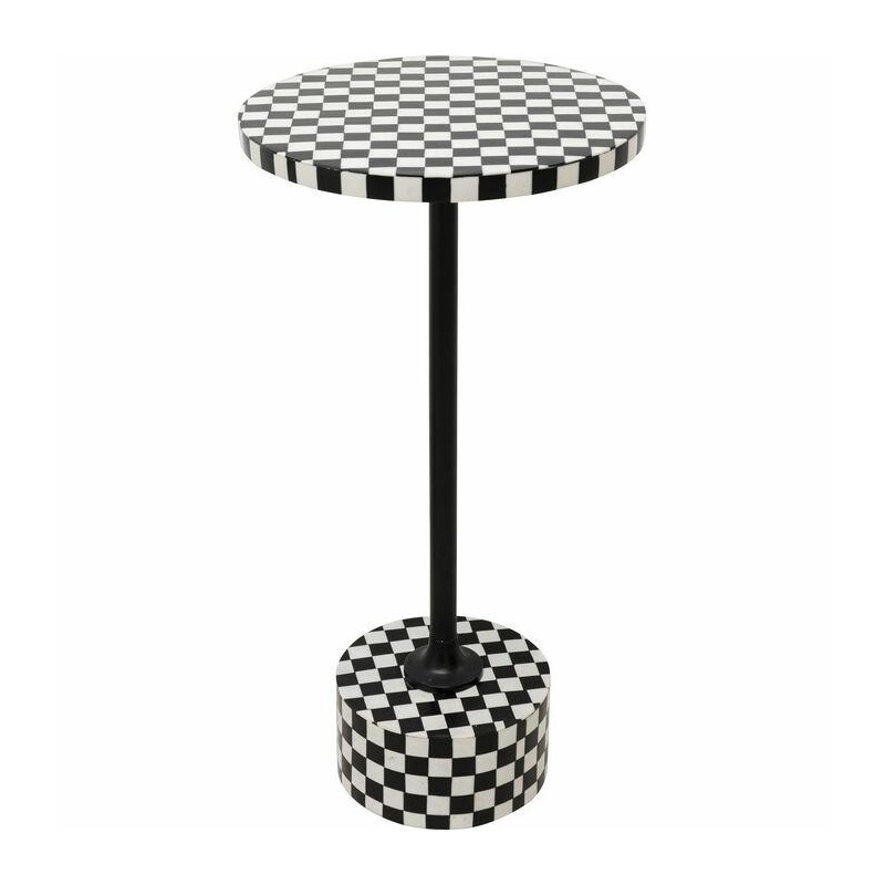 Kare Stolik Domero Chess 25 Biało-Czarny