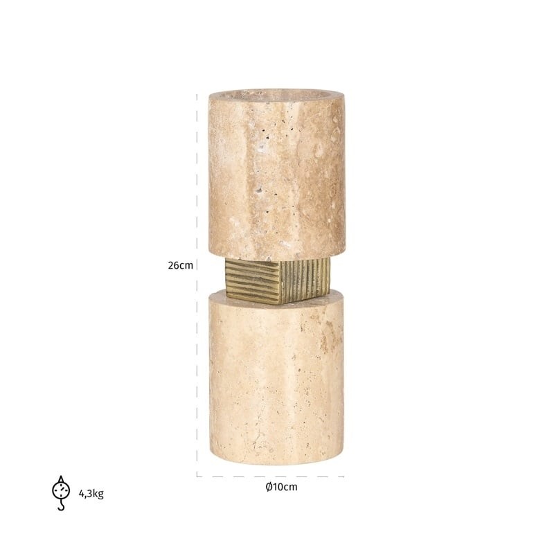 Richmond Świecznik Boaz L Beżowy