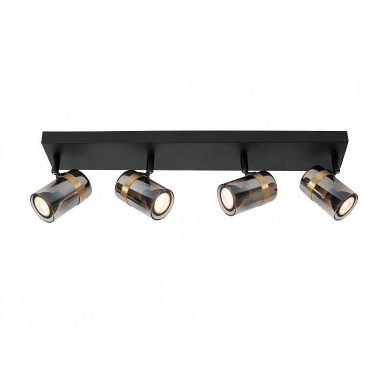 Lucide Reflektor Sufitowy Upton 57900/04/65 Czarny, Złoty I Odcienie Złota