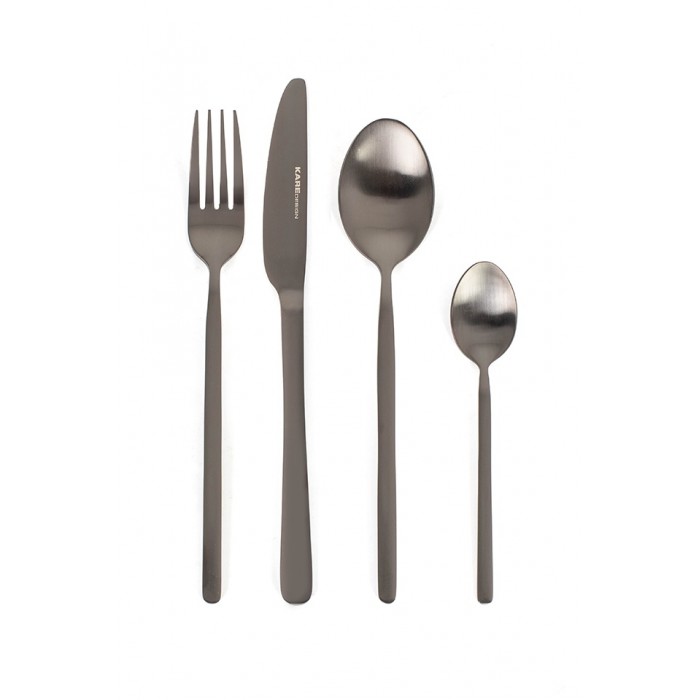 Kare Zestaw Sztućców Gloria Matt Black    16 Szt.