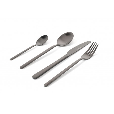 Kare Zestaw Sztućców Gloria Matt Black    16 Szt.