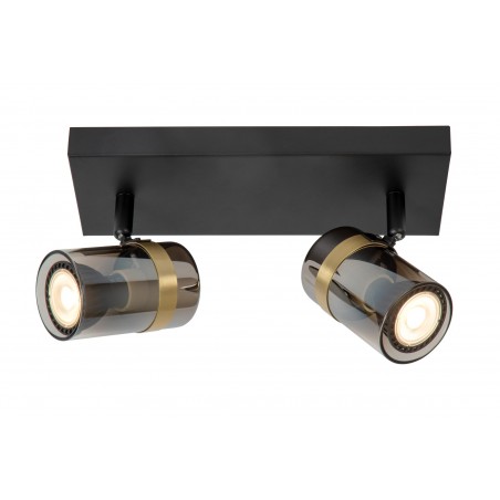 Lucide Reflektor Sufitowy Upton 57900/02/65 Czarny, Złoty I Odcienie Złota