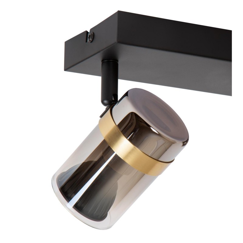 Lucide Reflektor Sufitowy Upton 57900/02/65 Czarny, Złoty I Odcienie Złota
