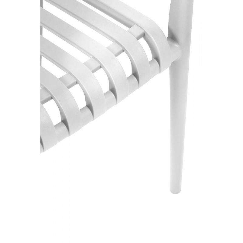 Modesto Krzesło Strips Białe -            Polipropylen