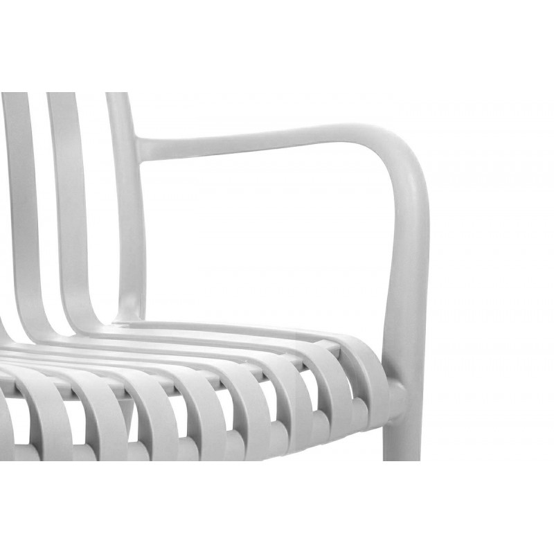 Modesto Krzesło Strips Białe -            Polipropylen