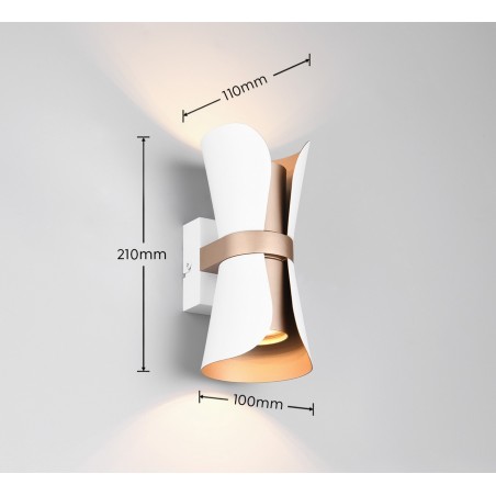 Trio Kinkiet Coat 218600231 Biały, Brązowy I Odcienie Brązu